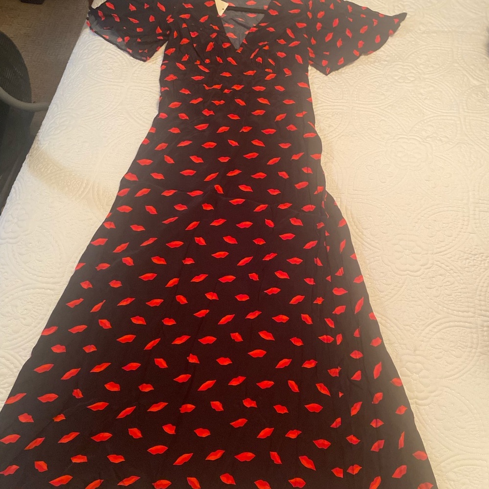 A New Day Red and Black Maxi Dress